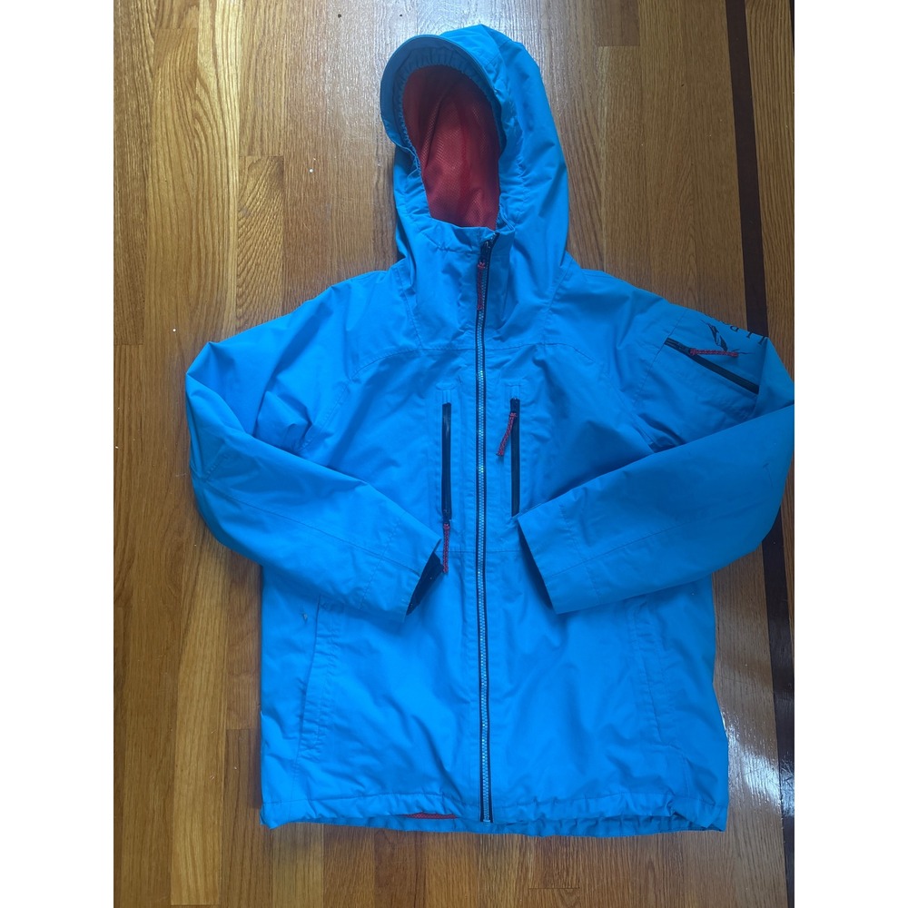 LL Bean Blue Insulated Hooded Technical Jacket Youth XL 18 517545 Outdoor Shell